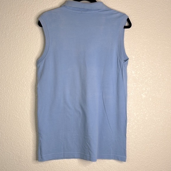 Ashworth Academia Blue Sleeveless Polo Golf Shirt Size Small - Picture 4 of 7